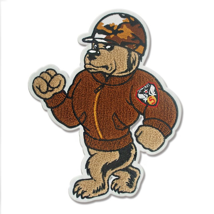 繡花廠批發(fā)酷小狗電腦繡花章立體毛巾繡定做可背膠可設(shè)計卡通章仔