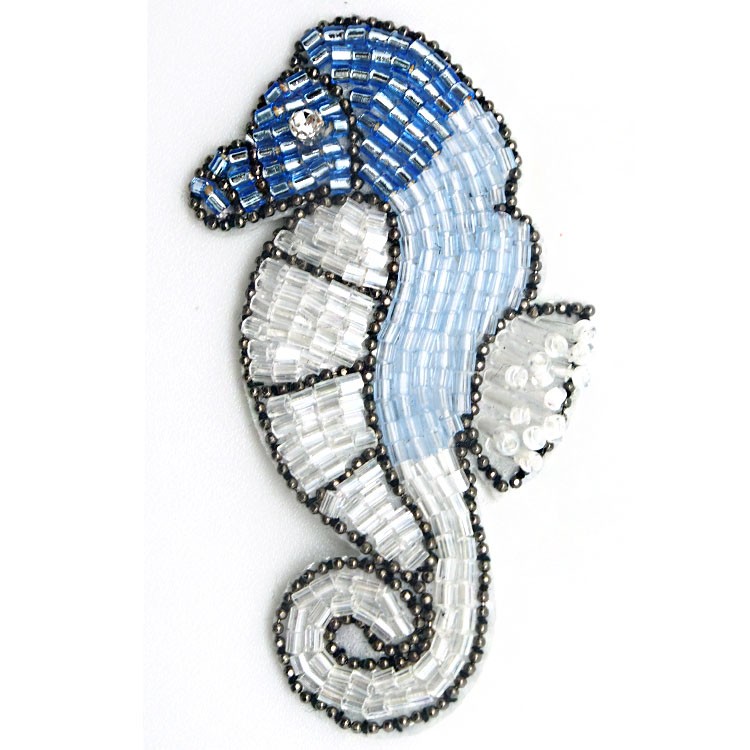 廠家批發新款海馬釘珠繡布貼服裝箱包鞋帽卡通補丁貼可定制LOGO